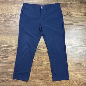 UNTUCKit Chancellor Pants Mens 35x30 Blue Straight Fit Chino Business Casual